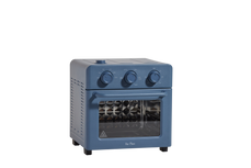 Blue toaster oven on a white background