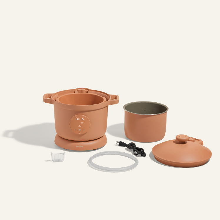 Pink Dream Cooker parts laid out