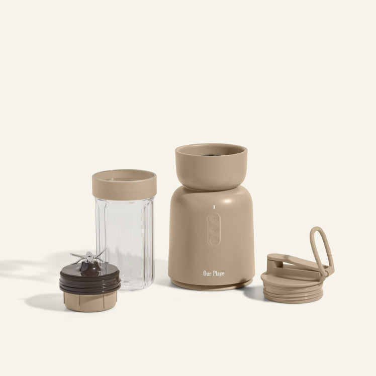 beige splendor blender personal vessel and base