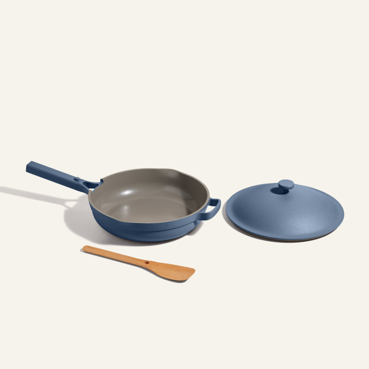 Blue Large Always Pan plus nesting Beechwood Spatula