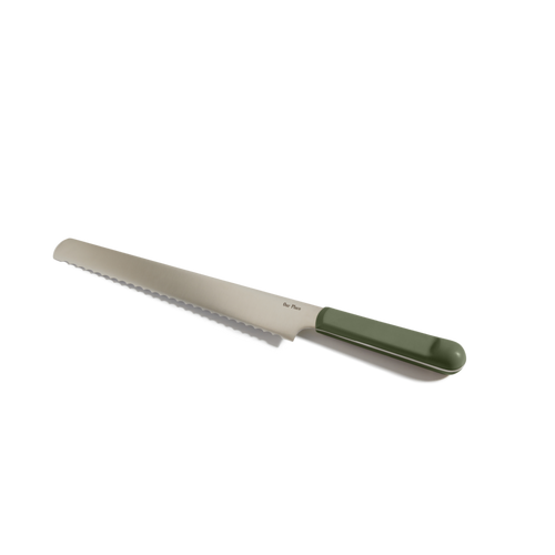 green serrated knife