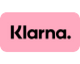 The image shows the Klarna logo: the word Klarna. in bold black text on a pink rounded rectangle background.