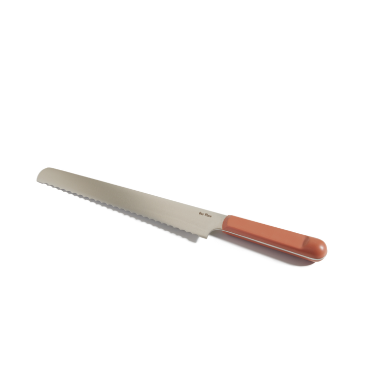 pink serrated knife