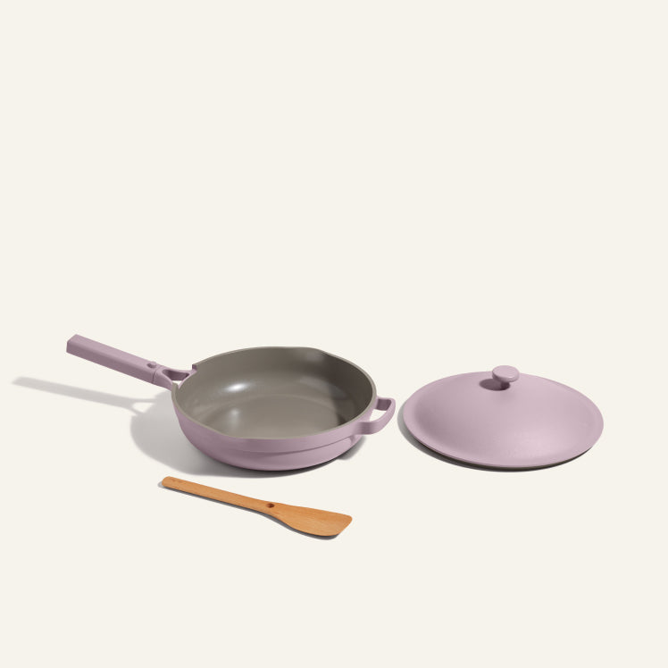 Purple Large Always Pan plus nesting Beechwood Spatula