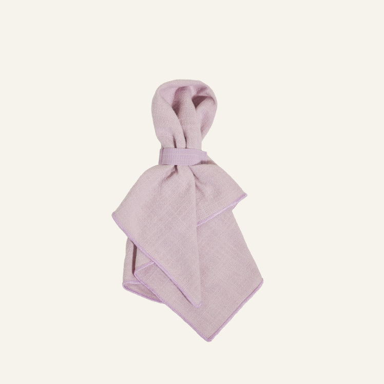 Folded purple Loop Napkins