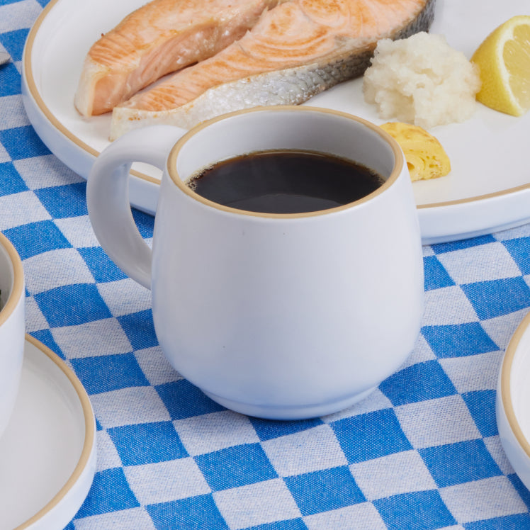 Coffee in a white Night + Day Mug