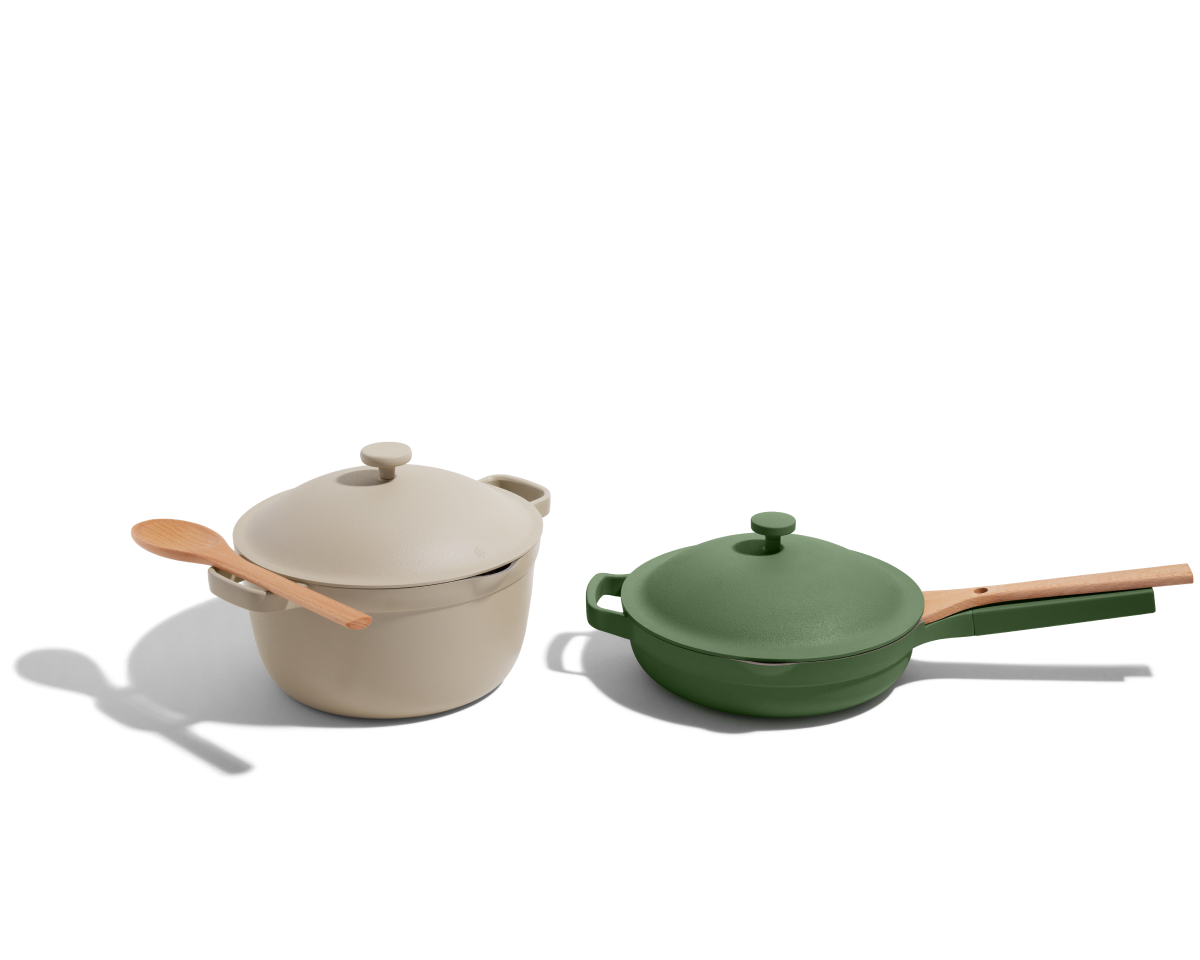 Always Pan & Perfect Pot Set - Home Cook Duo | replaces 18 Pieces of Cookware | Toxin-Free Ceramic Nonstick Coating | Sear, Saute, Braise, Bake & So