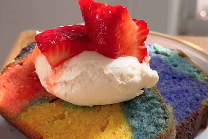 Rainbow Pound Cake