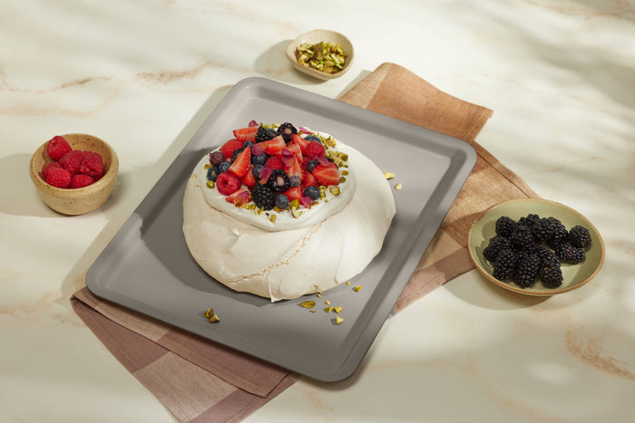 Saffron Pavlova with Berries