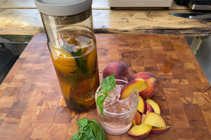 Peach and Basil infused Gin