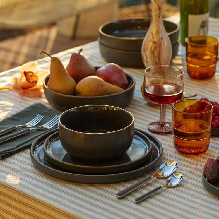 Black Tableware tablescape