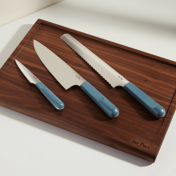 chefs knife - blue salt - view 5