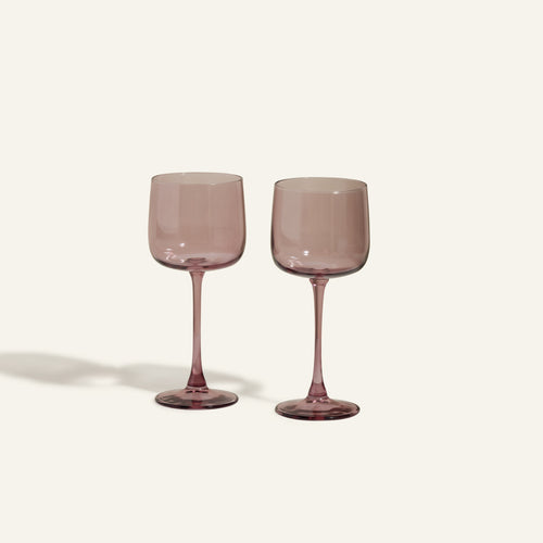 Tinted Wine Glasses-Rosa