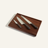 Fully prepped bundle - chefs knife, pairing knife, serrated knife - char - view 1