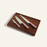 Fully prepped bundle - chefs knife, pairing knife, serrated knife - lavender - view 1