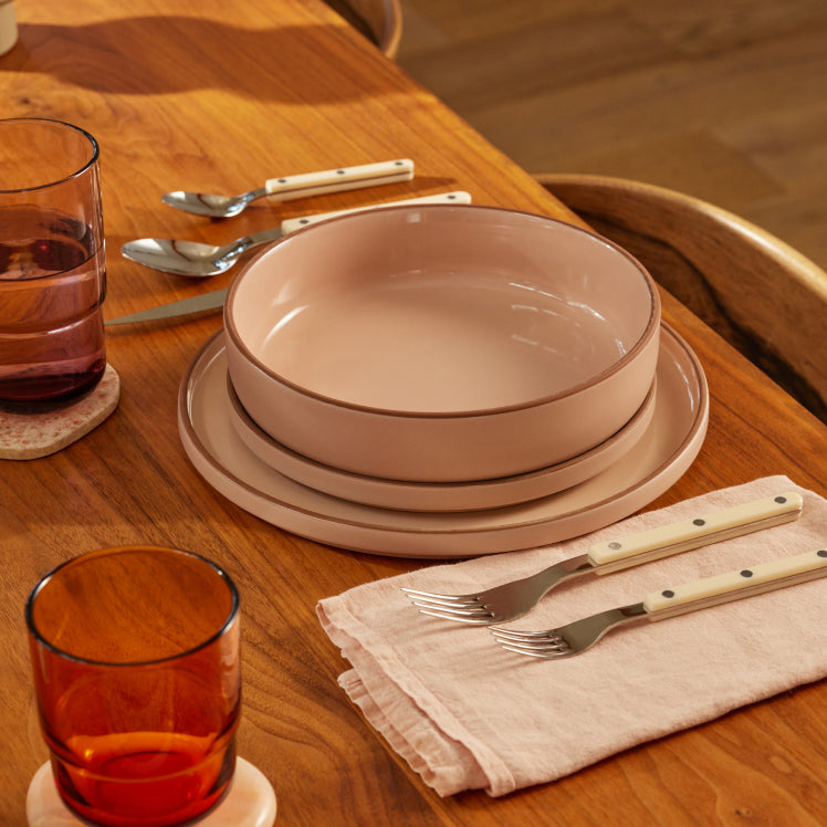 Pink Dinnerware Tablescape