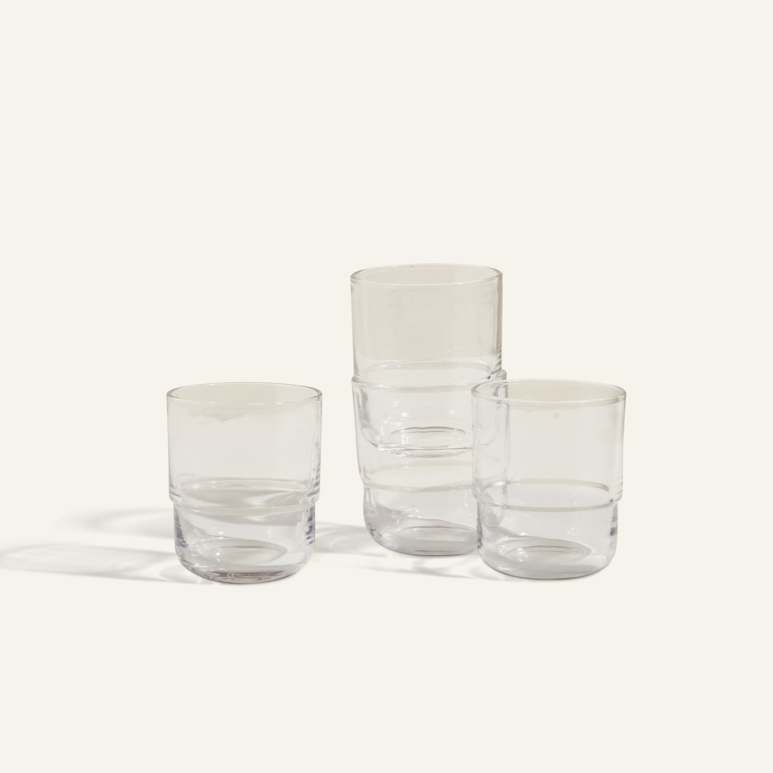 Short Night & Day Glasses - Short (12 oz.), Set of 4, Clear