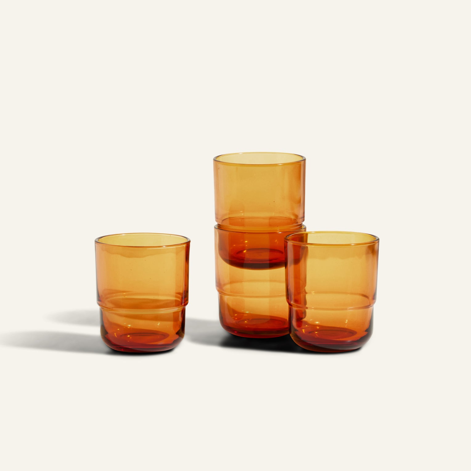 Short Night & Day Glasses - Short (12 oz.), Set of 4, Sunset