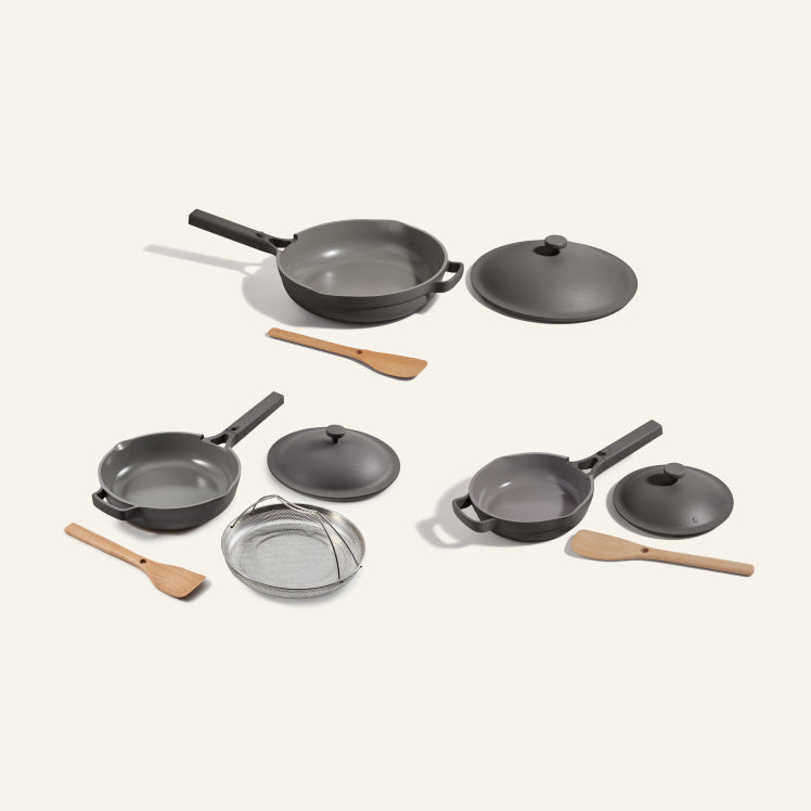 black always pan mini always pan large always pan with steamers and spatulas bundle