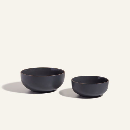 black serving bowls