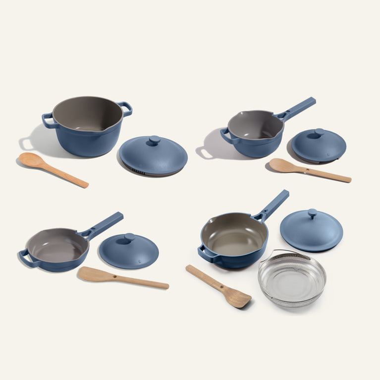Cookware Set - Always Pan + Perfect Pot + Mini Always Pan + Mini Perfect Pot - blue salt -view 3