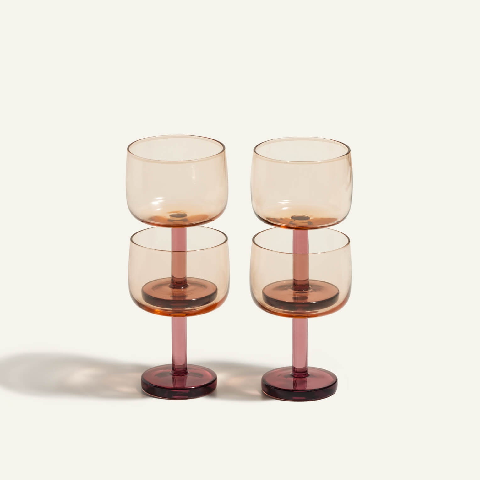 Party Coupes - Set of 4, Day/Rosa