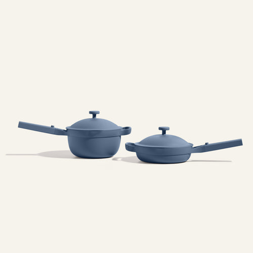 blue mini perfect pot and mini always pan