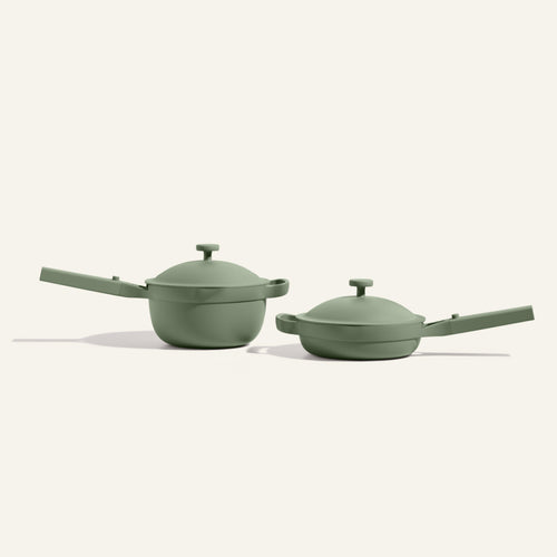 green mini perfect pot and mini always pan