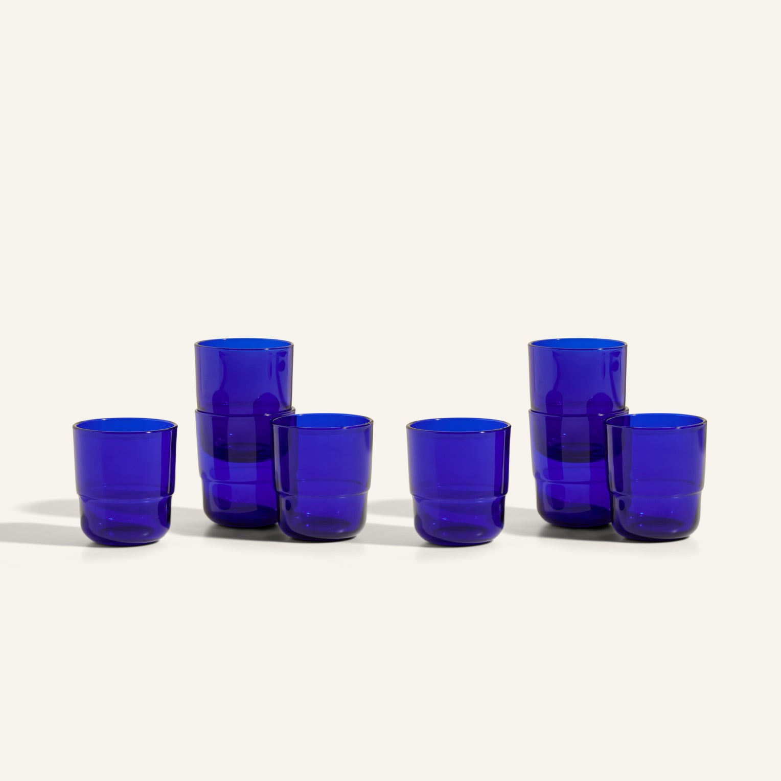 Short Night & Day Glasses - Short (12 oz.), Set of 8, Azul