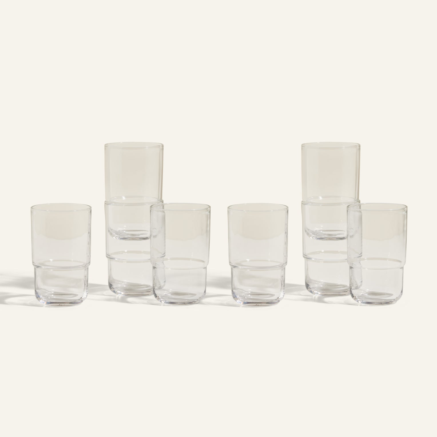 Tall Night & Day Glasses - Tall (16 oz.), Set of 8, Clear