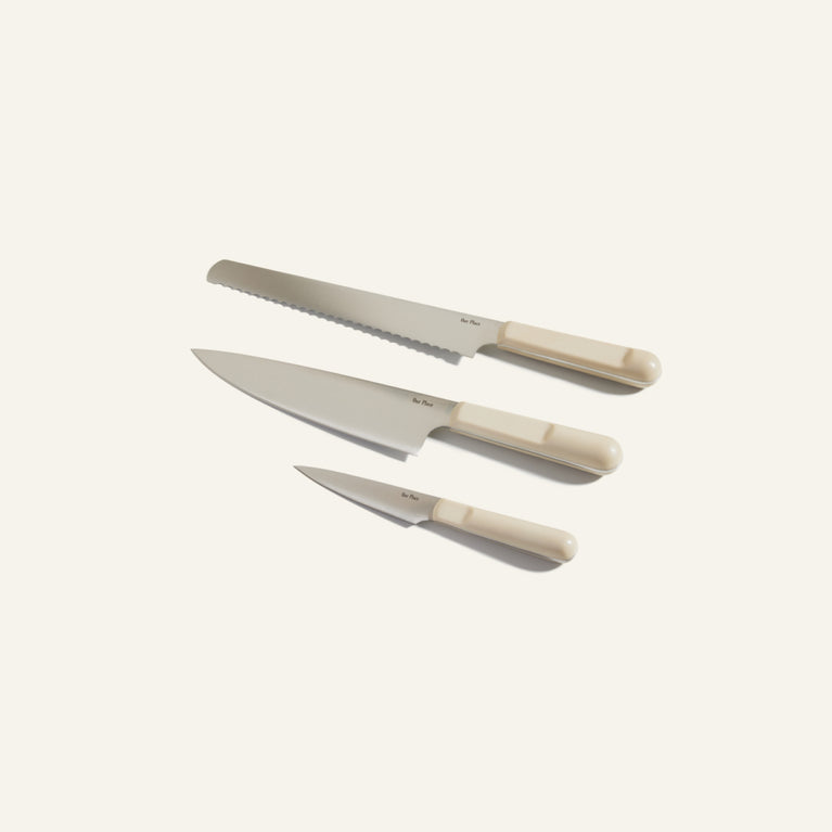 beige Knife Trio