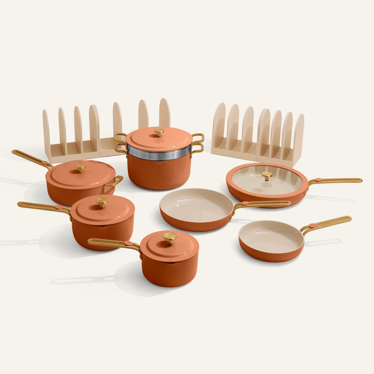 Essentials Complete Cookware Set - 17 piece, Terracotta