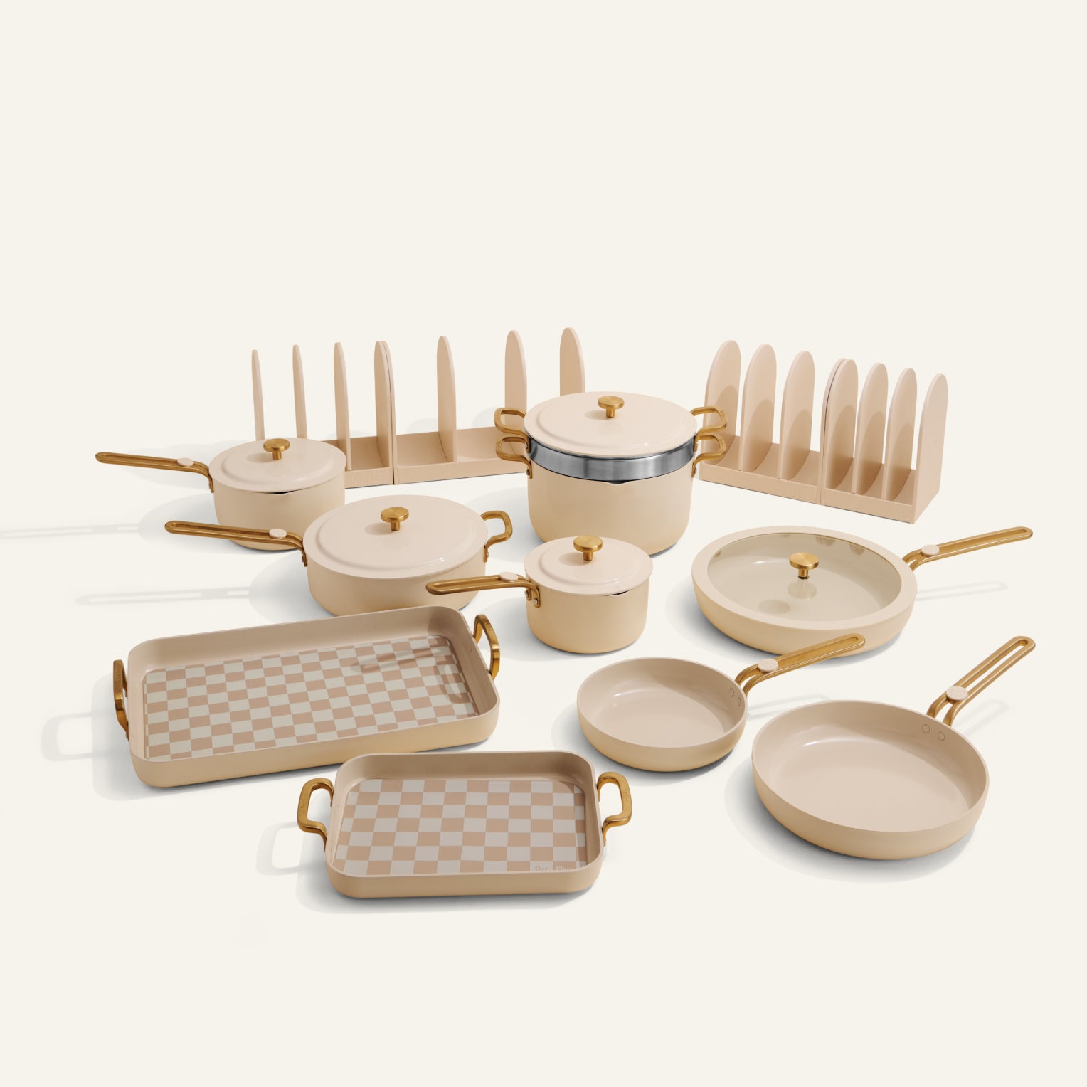 Essentials Cookware + Bakeware Set - 21 piece, Cream