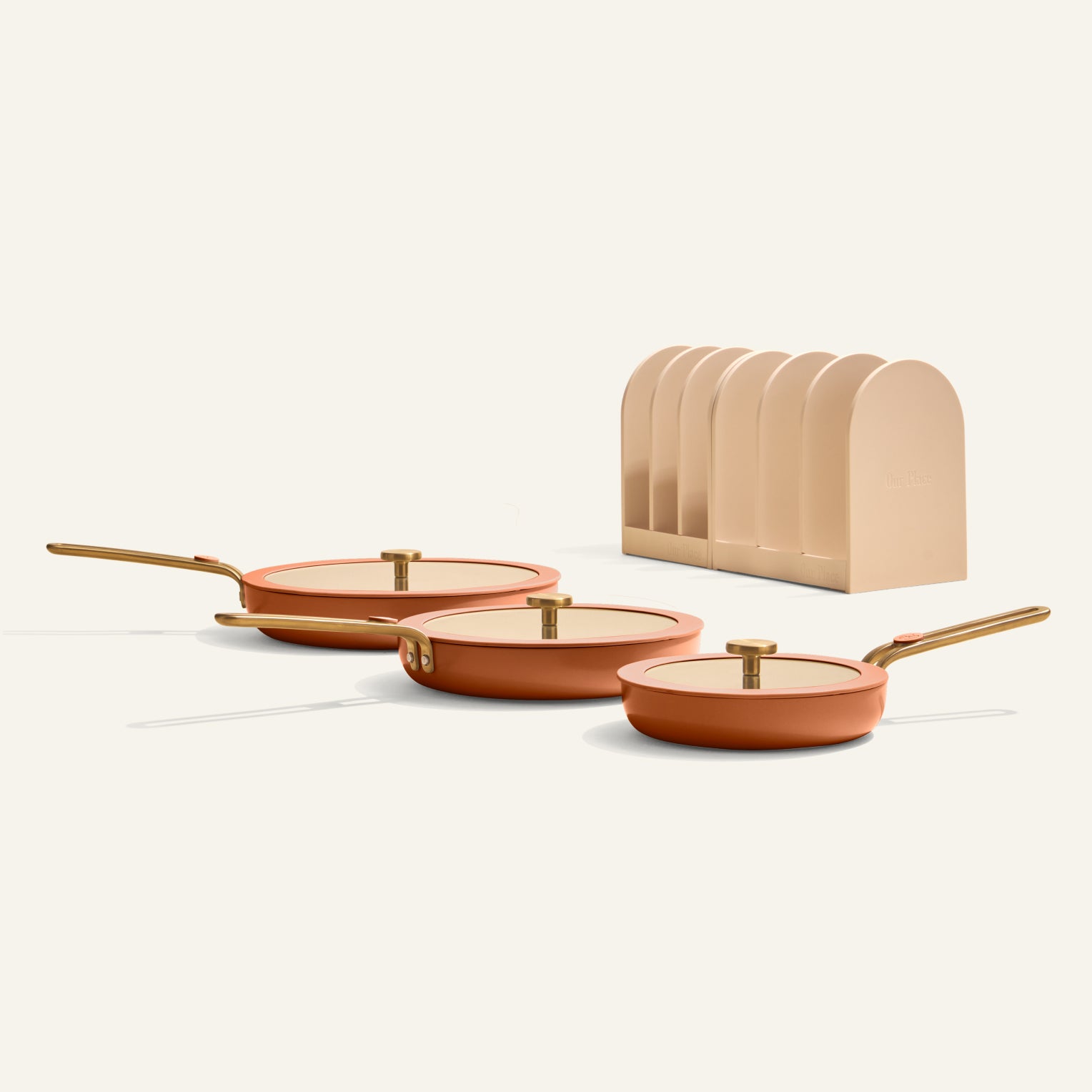 Essentials Pan Trio - 8 piece, Terracotta