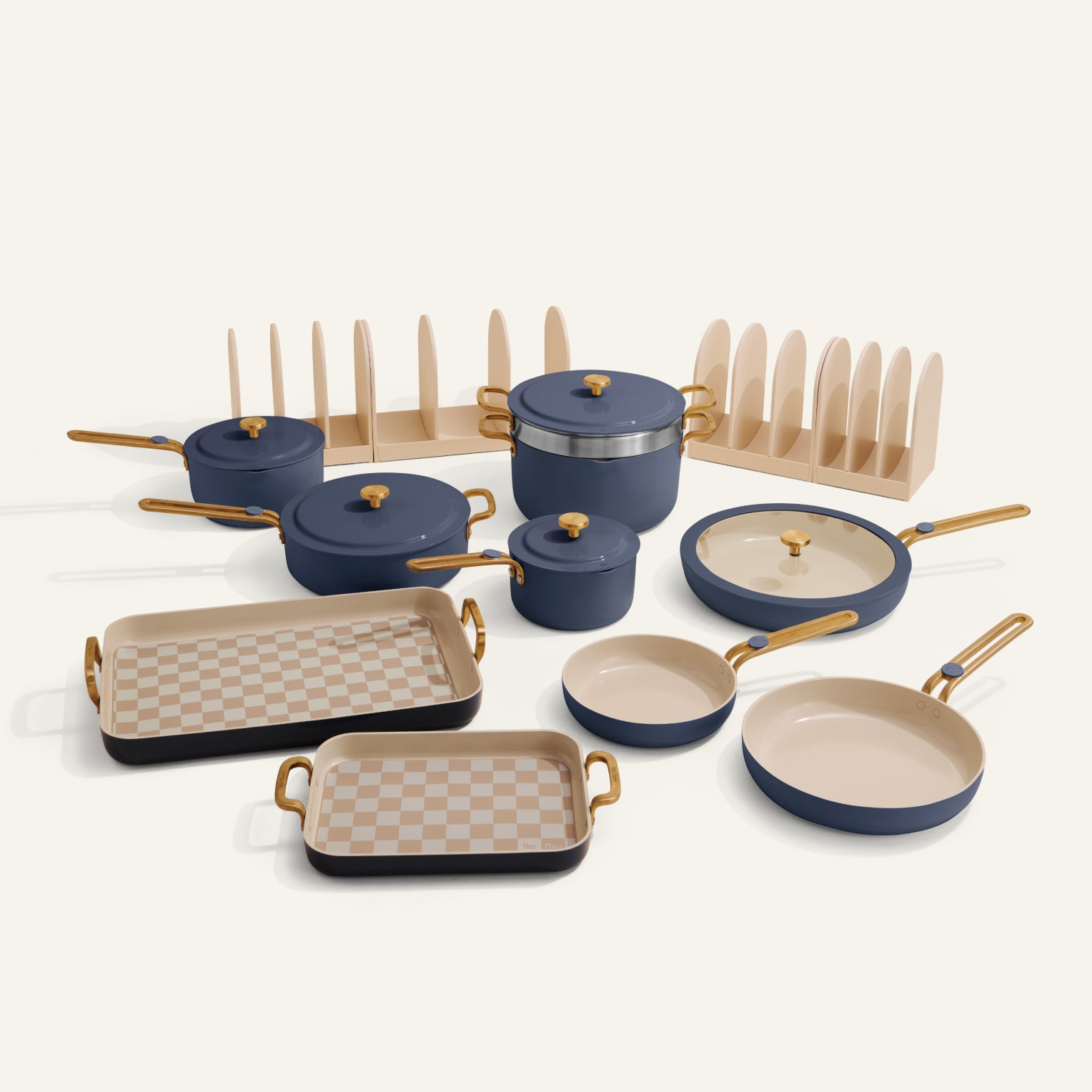 Essentials Cookware + Bakeware Set - 21 piece, Blue Salt