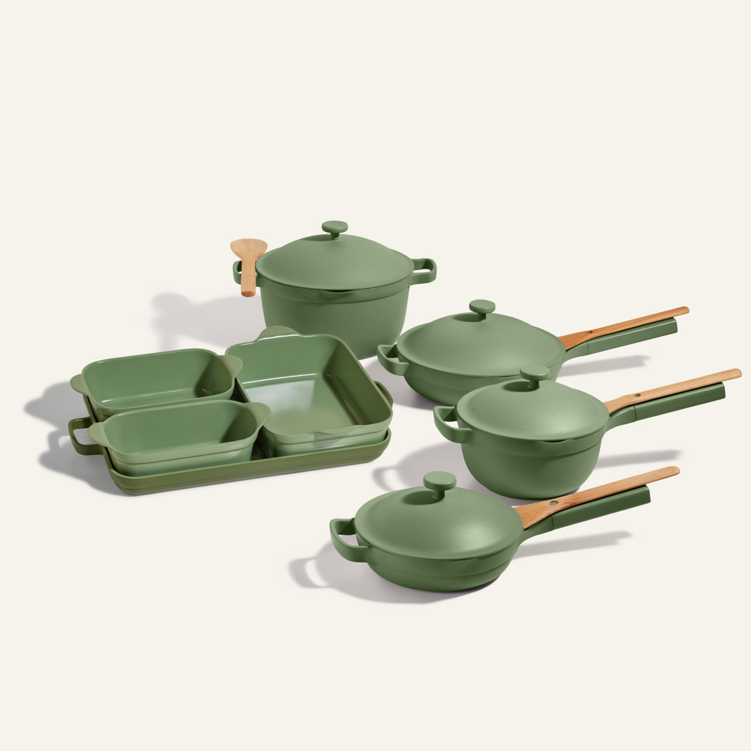 Cookware + Bakeware Set - Ceramic, Sage