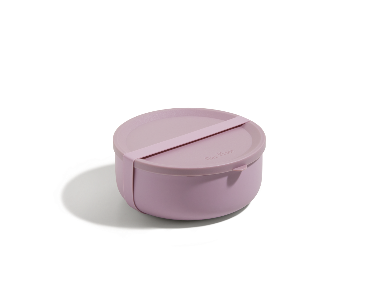 Pink Tupperware Round Lunch Box